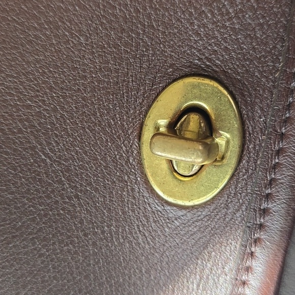 Coach Vintage PENNY A81-9755 Mahagony Leather Purse +purse Bling - Picture 14 of 17